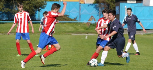 mladší dorost FK Jaroměř - FC Vrchlabí, 28.4.2018 foto Václav Mlejnek